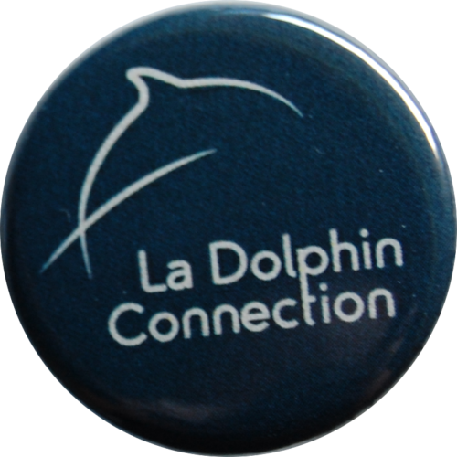 Badge bleu Logo La Dolphin Connection