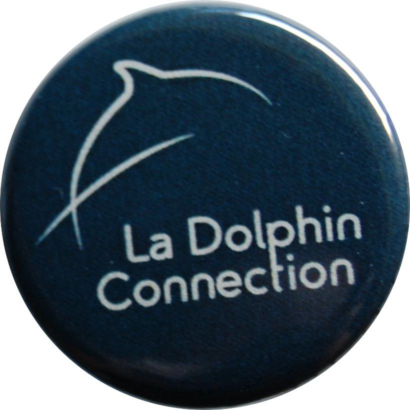 Badge bleu Logo La Dolphin Connection